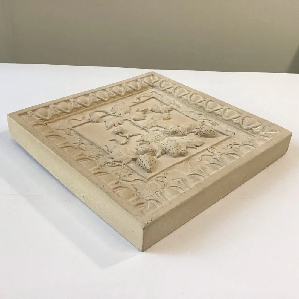 Decorative Cream Strawberry Relief Wall Tile - Unbranded